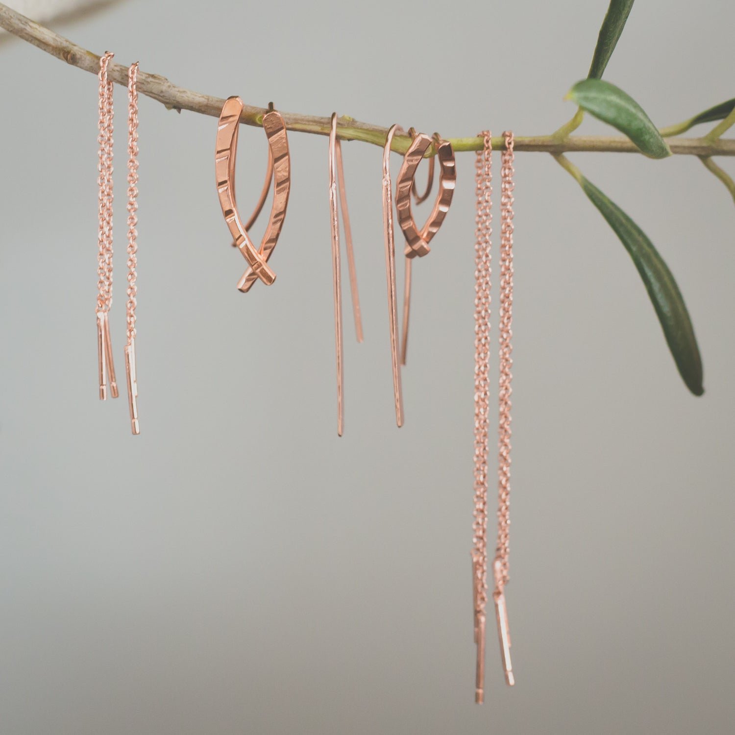 Plain Copper Earrings