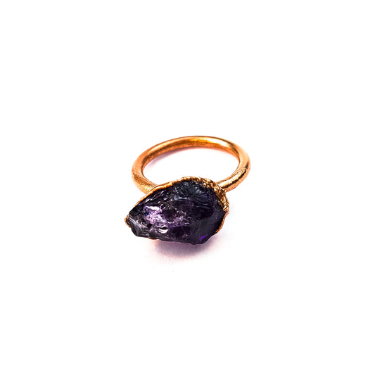 Large Amethyst Solitaire Ring