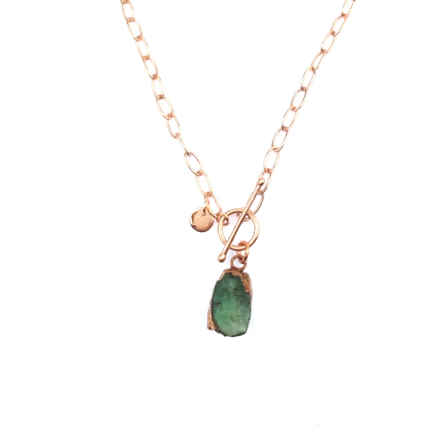 Large Birthstone Toggle Clasp Necklace