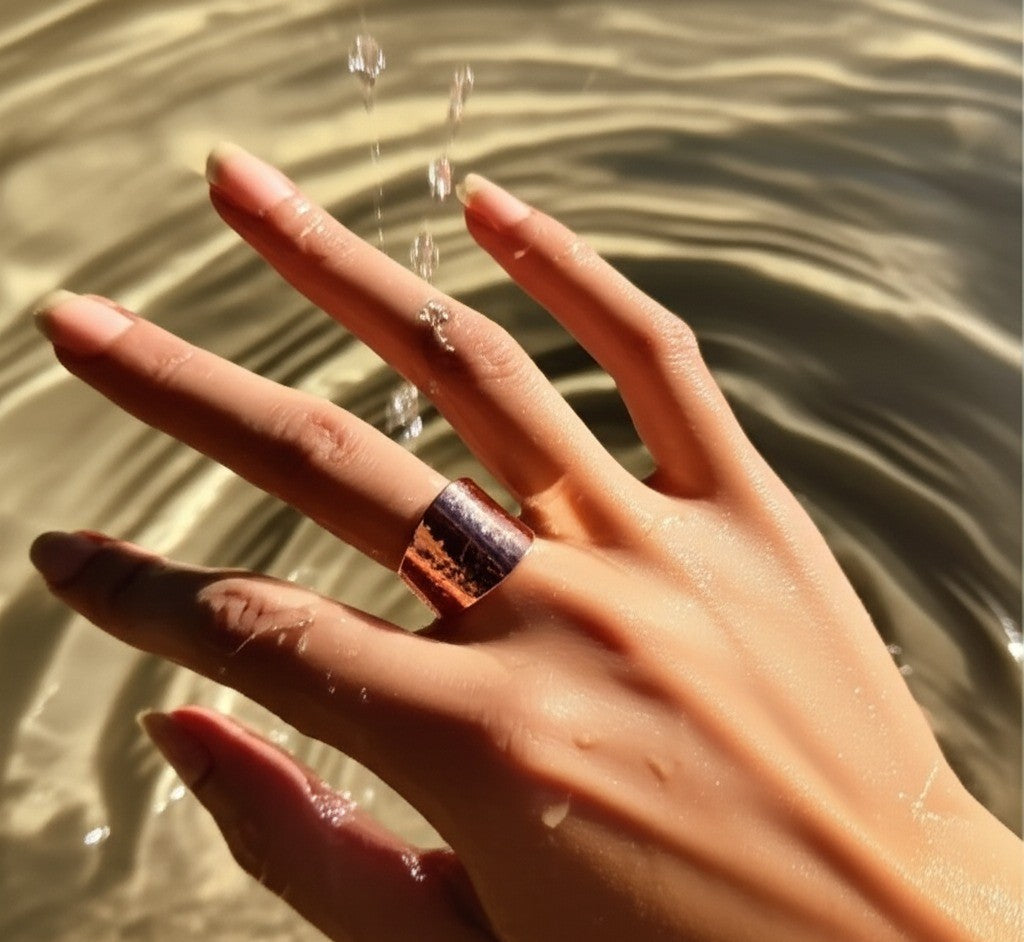 Wide Ripple Ring