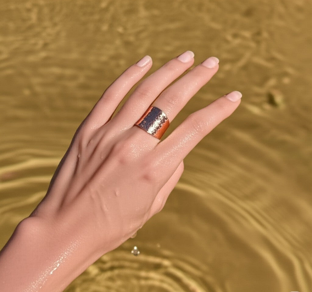 Wide Ripple Ring