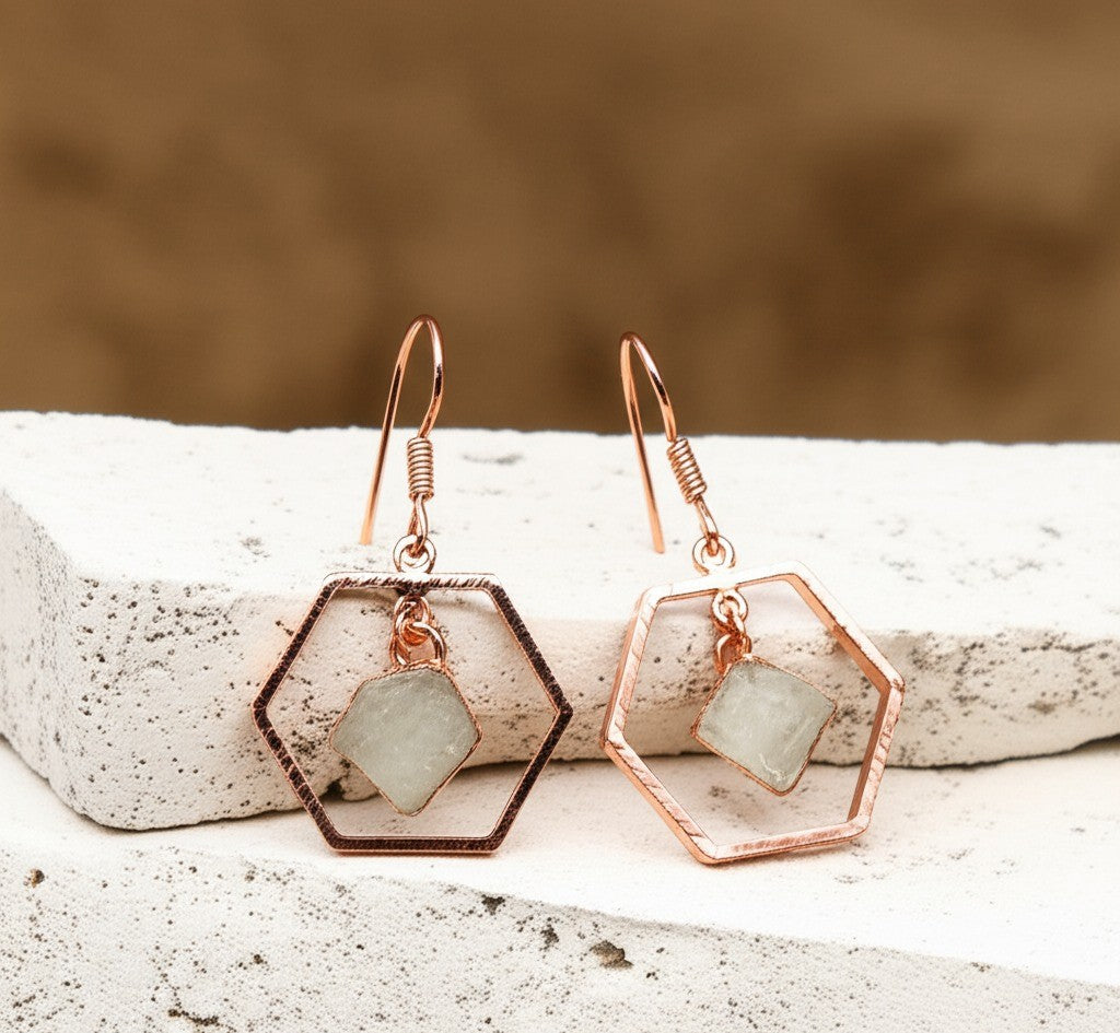 Hexagon Earrings