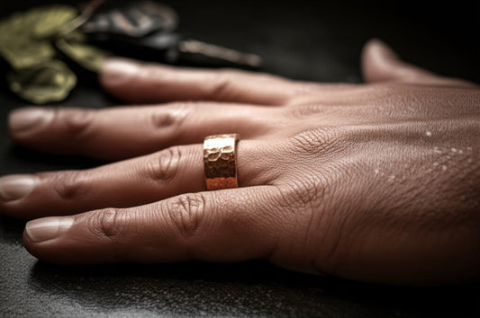 Flat Hammered Ring