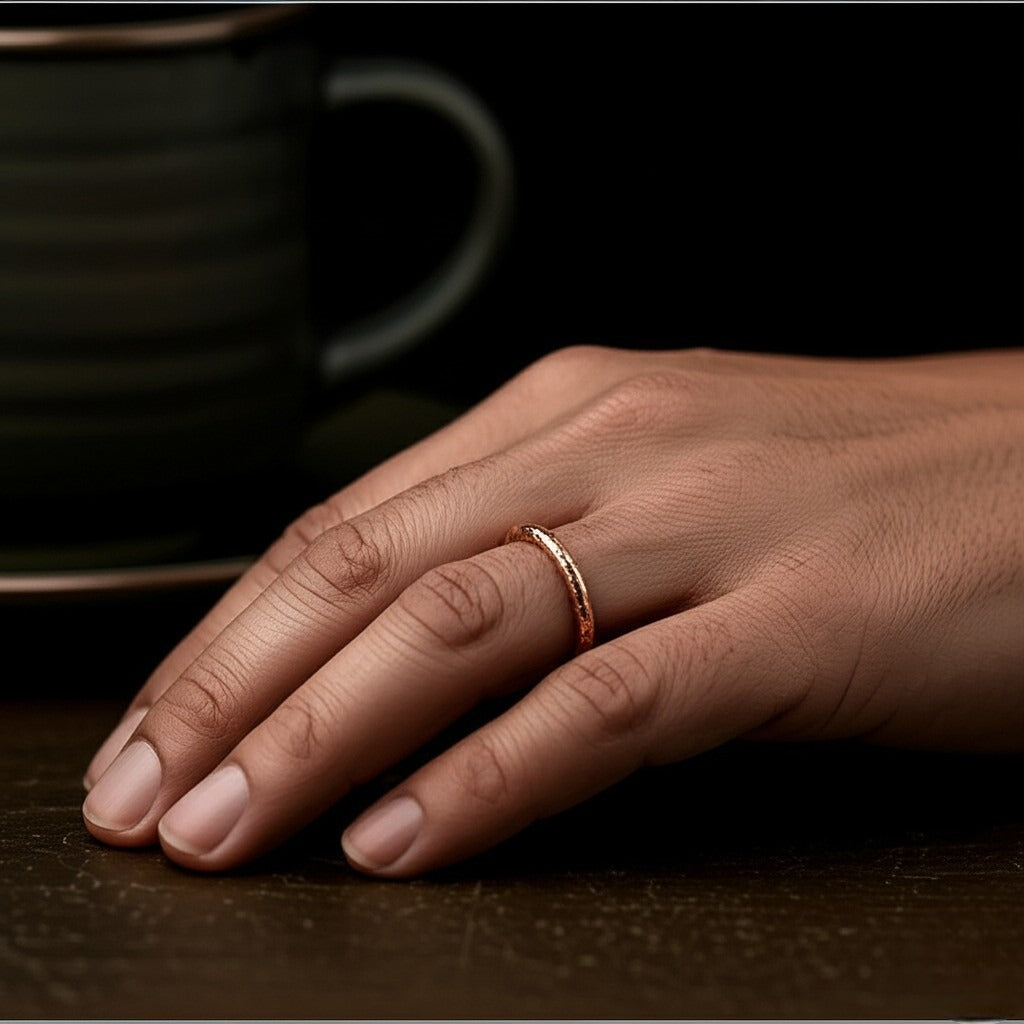 Round Hammered Ring