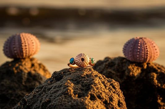 Urchin and Turquoise Trilogy Ring