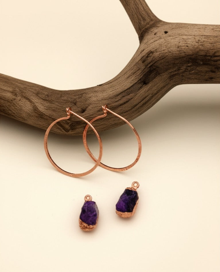 Gemstone Hoops