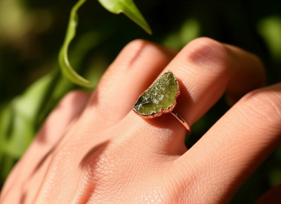 X Large Peridot Ring, Vertical (August Birthstone)