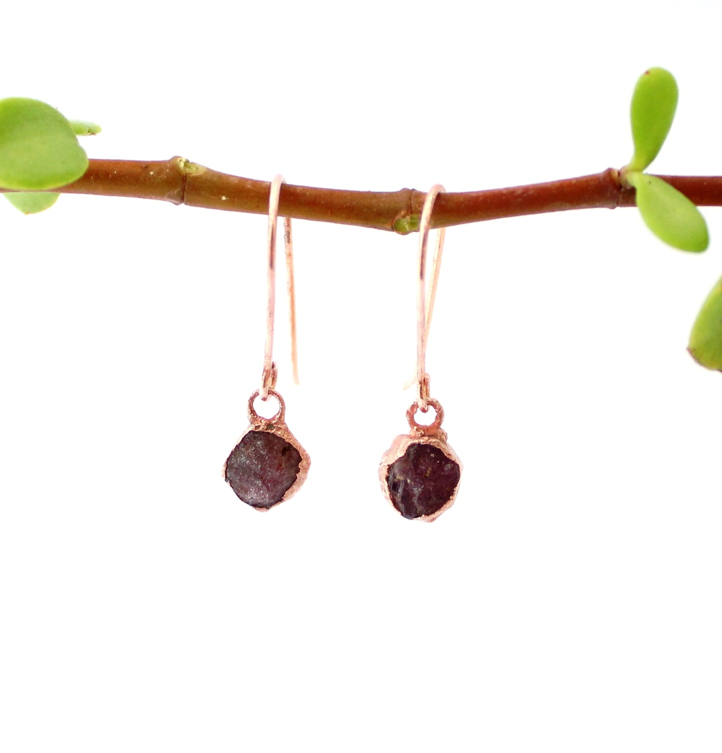 Small Birthstone Short Dangly Earrings