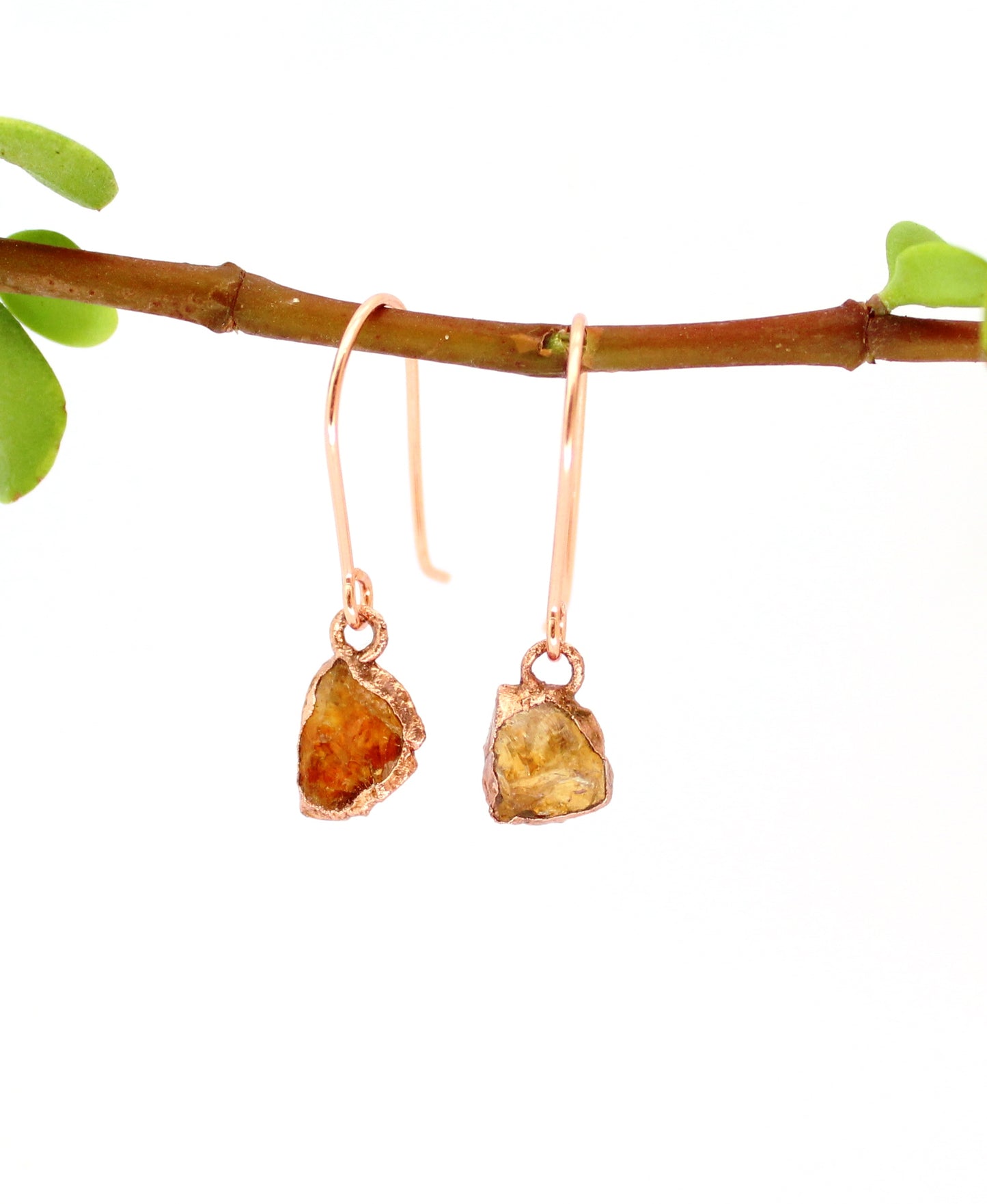 Small Birthstone Short Dangly Earrings