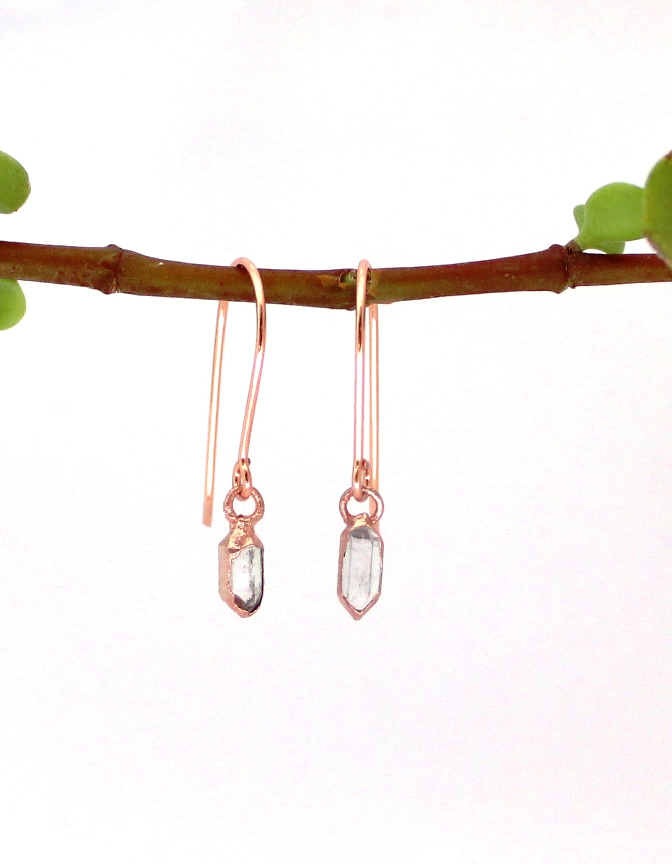 Small Birthstone Short Dangly Earrings