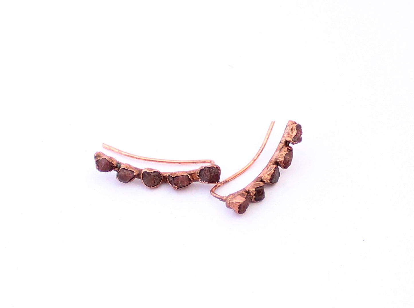 Birthstone Ear Climber Studs