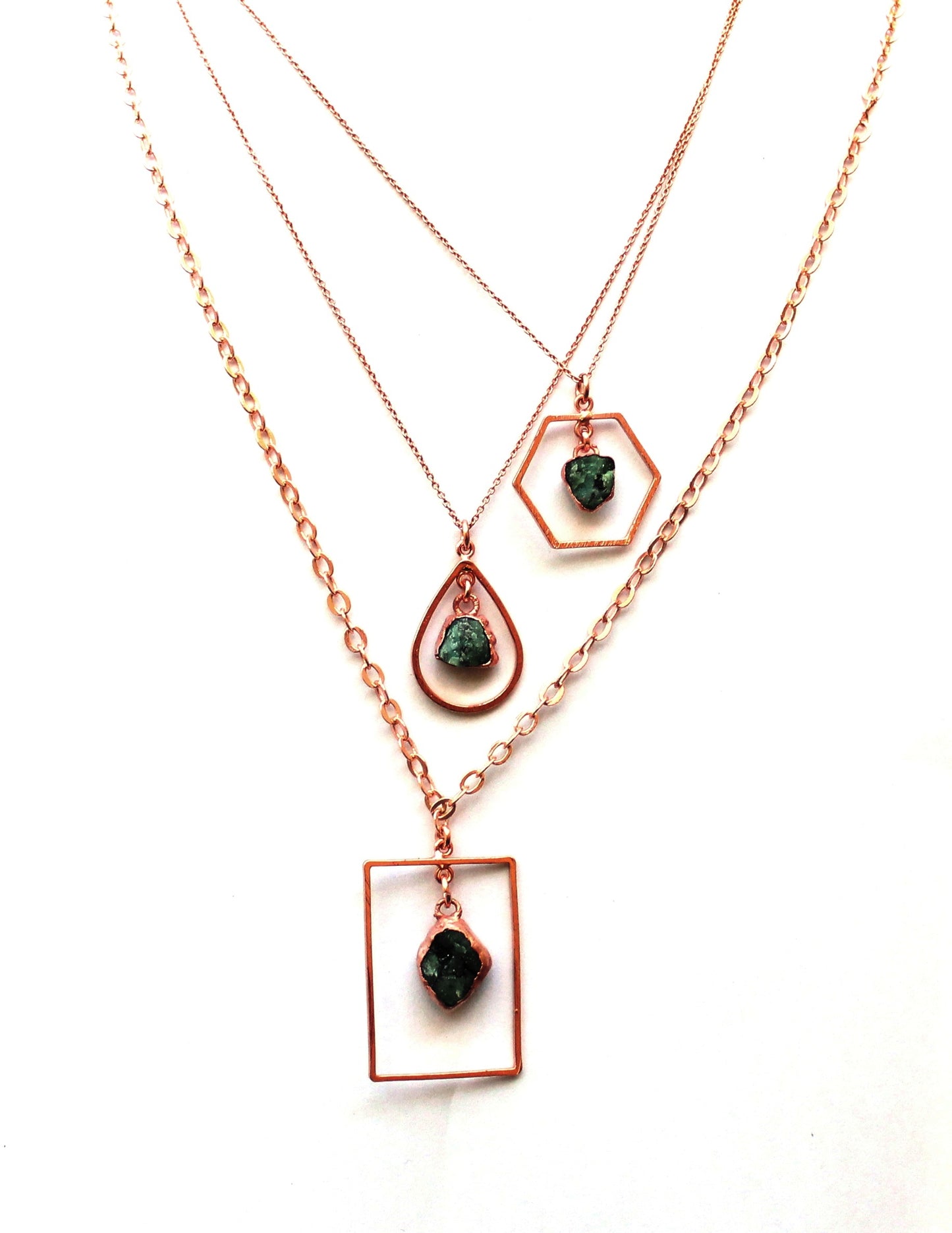 Emerald Rectangle Necklace
