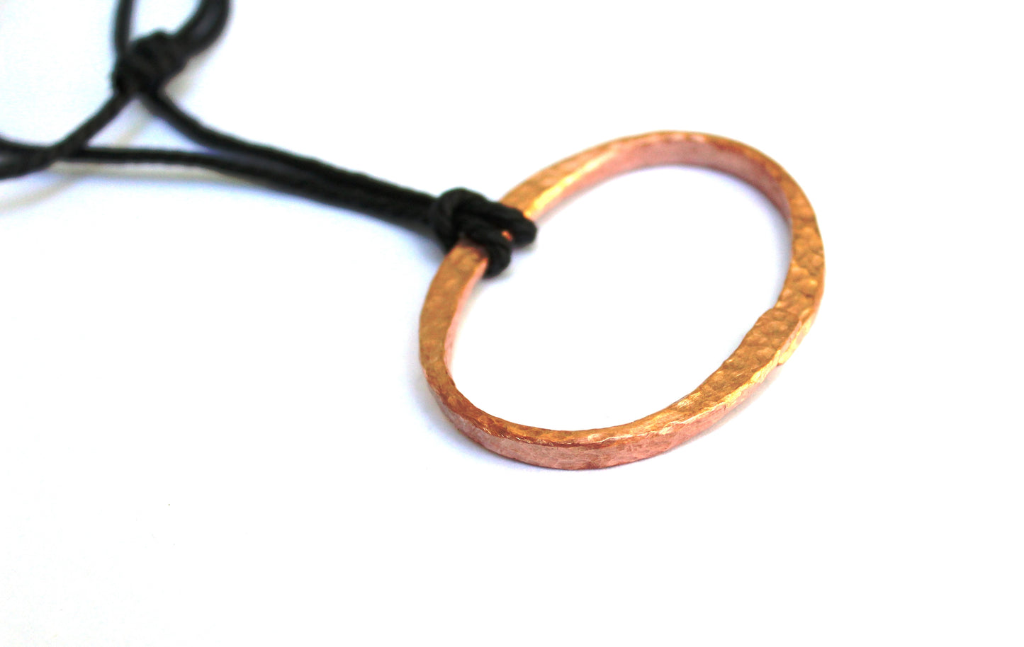 Hammered Oval Pendant