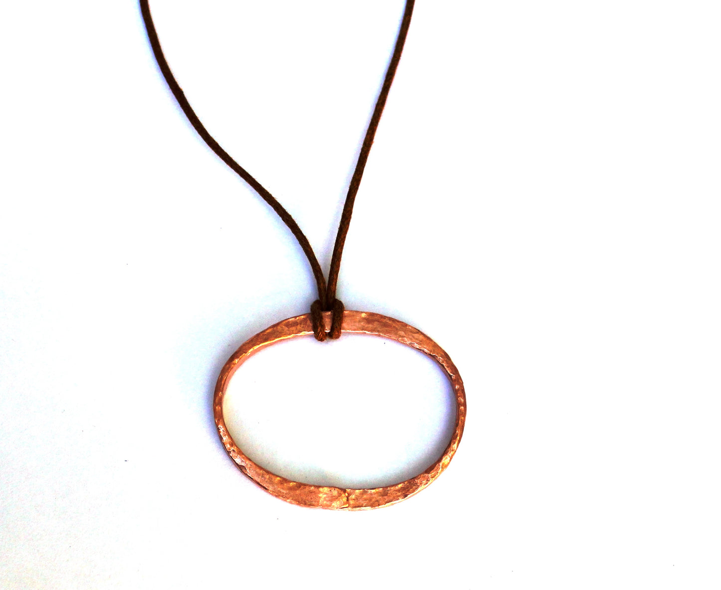 Hammered Oval Pendant