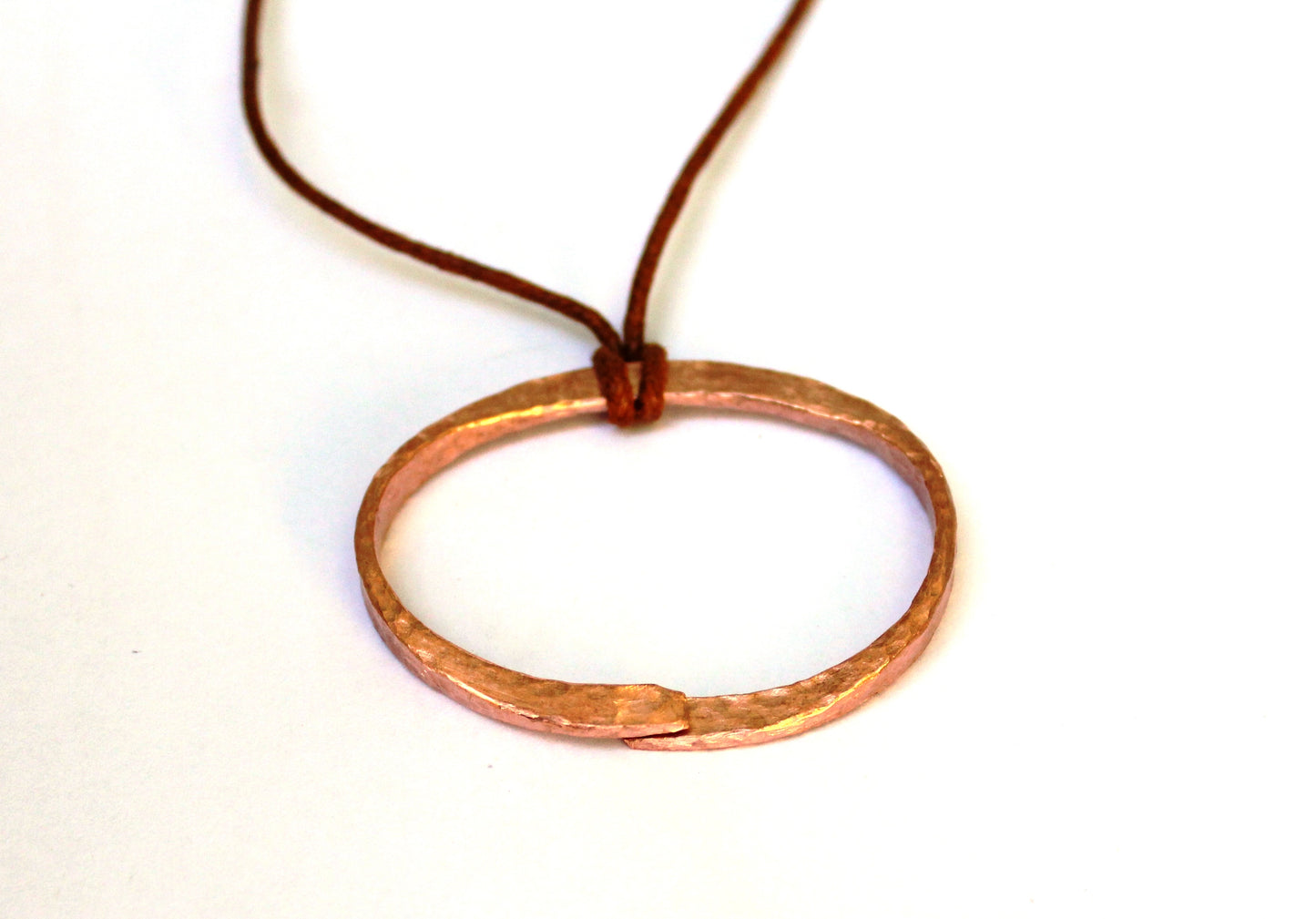 Hammered Oval Pendant