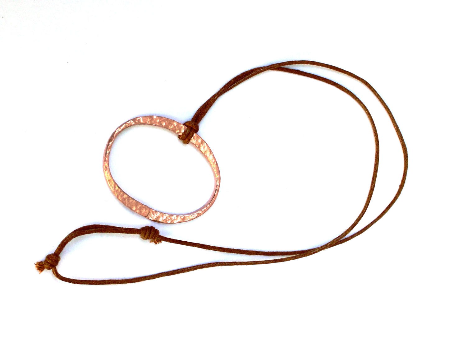 Hammered Oval Pendant