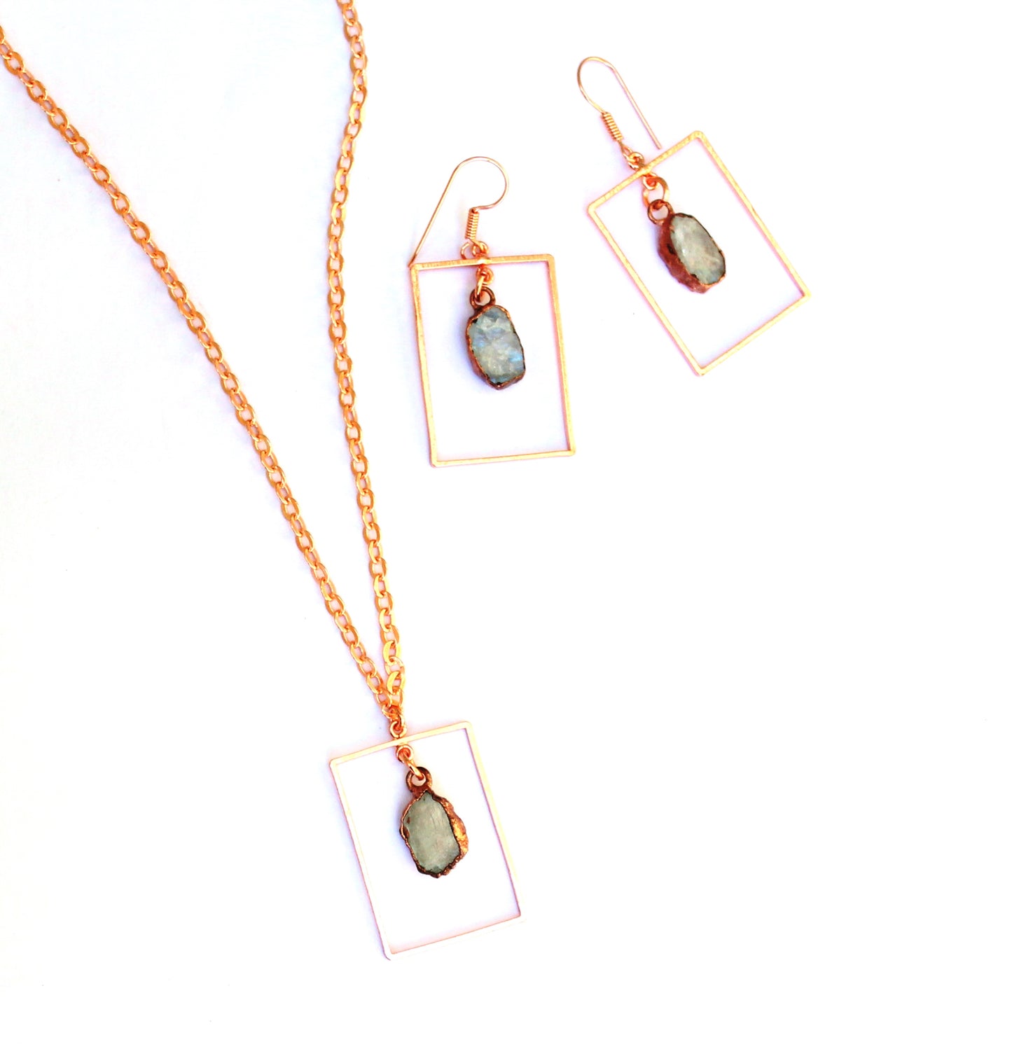 Moonstone Rectangle Necklace