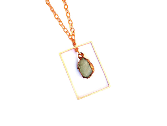 Moonstone Rectangle Necklace