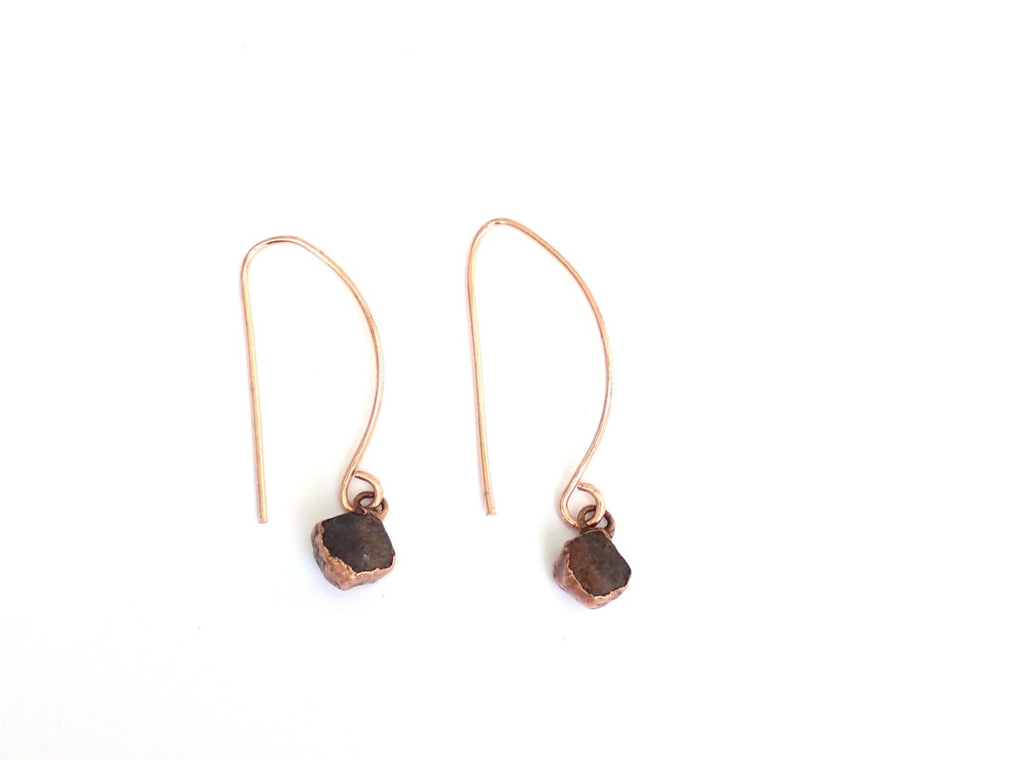 Small Birthstone Long Dangly Earrings