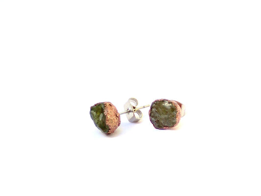 Large Peridot Studs