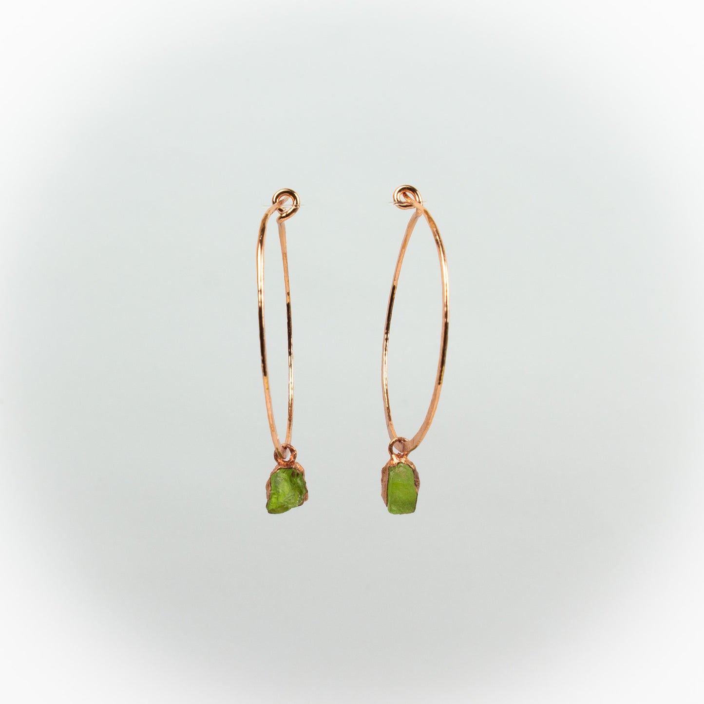 Large Peridot Hoops