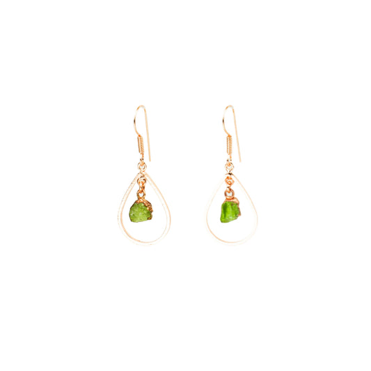 Peridot Drop Shape Earrings