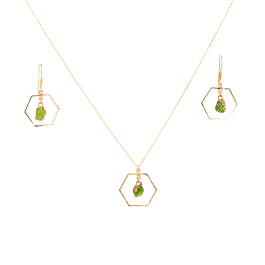 Peridot Hexagon Gemstone Set