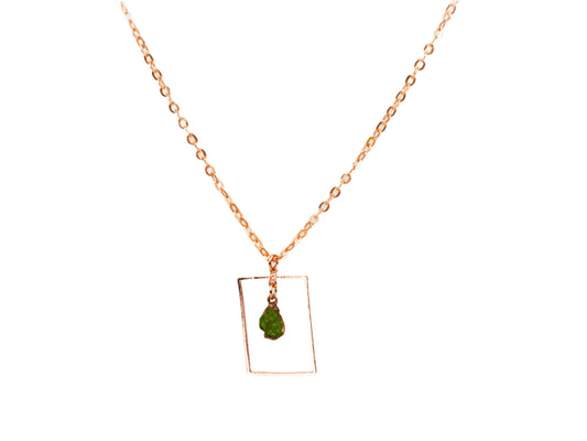 Peridot Rectangle Necklace