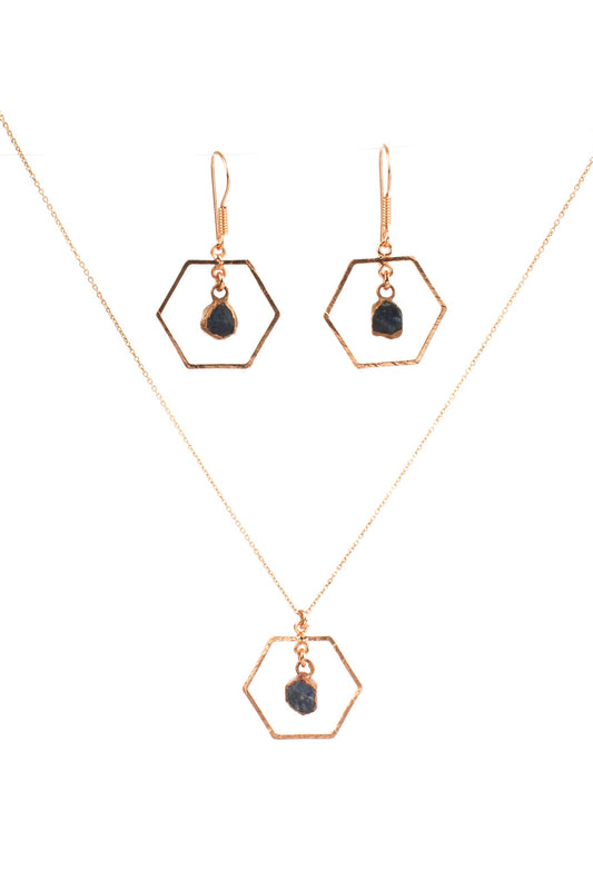 Sapphire Hexagon Gemstone Set