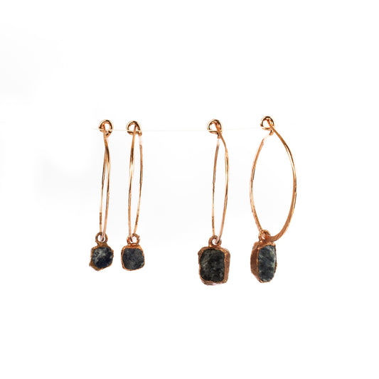 Medium Sapphire Hoops