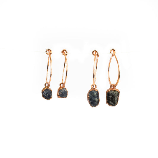 Small Sapphire Hoops