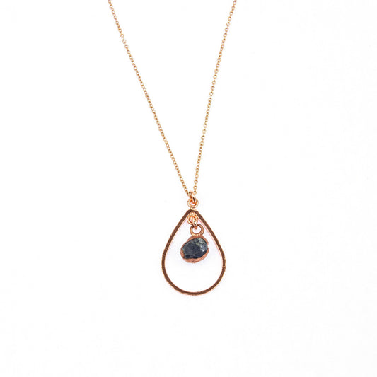 Sapphire Drop Shape Necklace