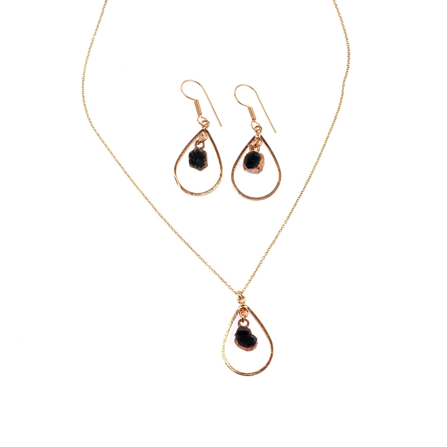 Black Tourmaline Drop Set