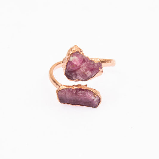 Large Open Pink Tourmaline Ring