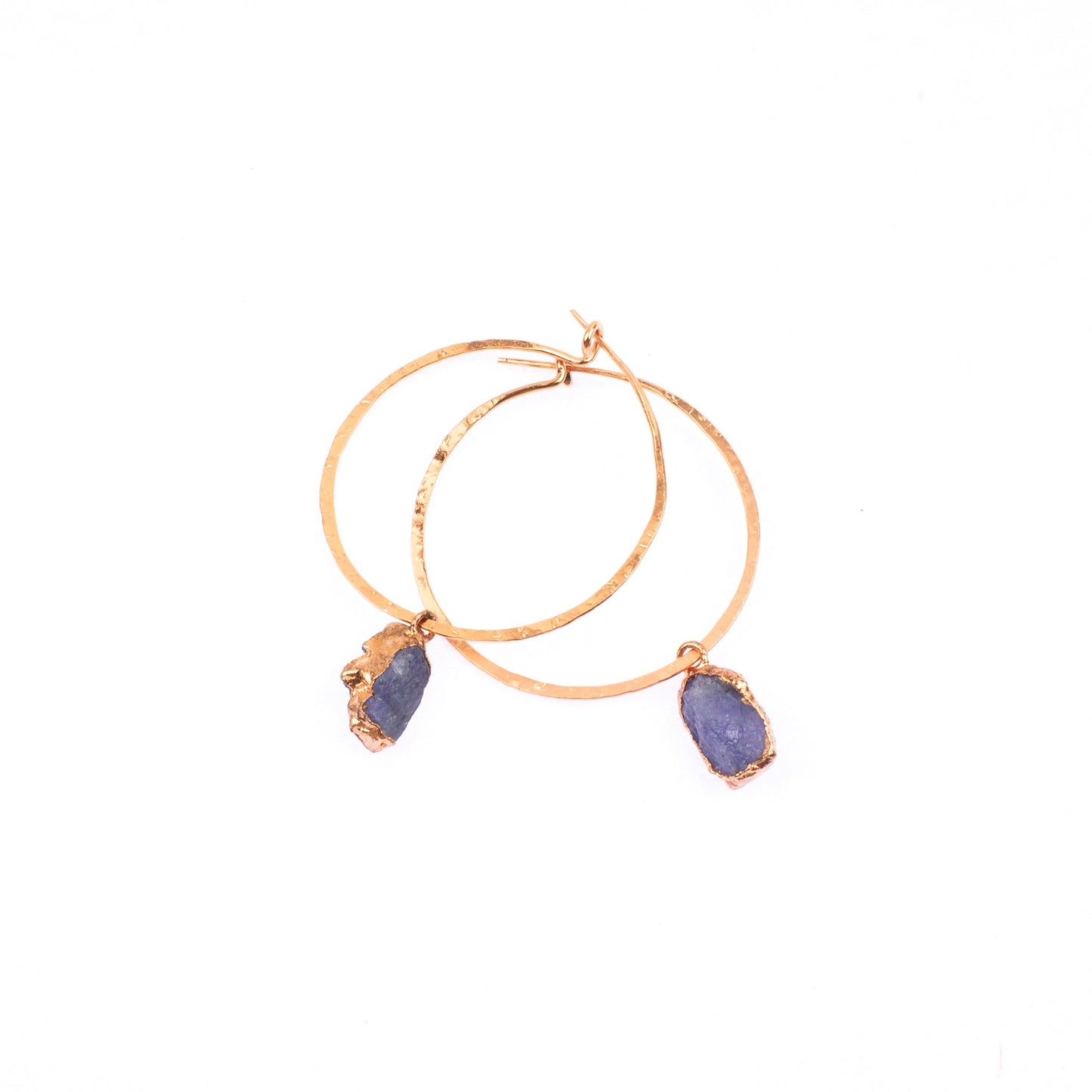 Large Tanzanite Hoops