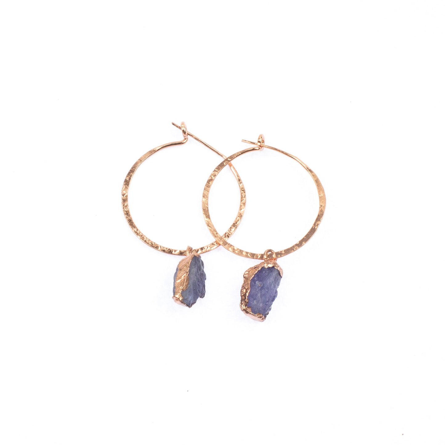 Medium Tanzanite Hoops