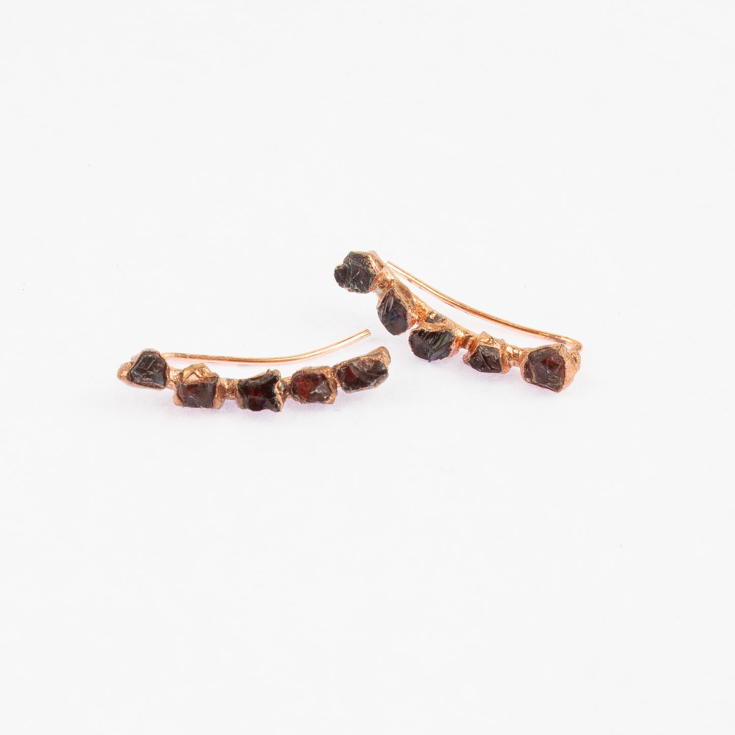 Birthstone Ear Climber Studs
