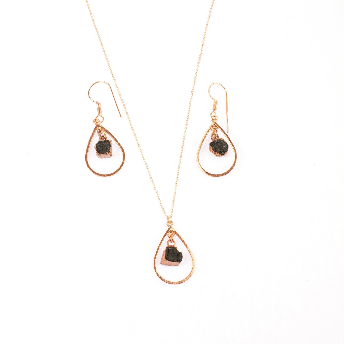 Black Tourmaline Drop Set