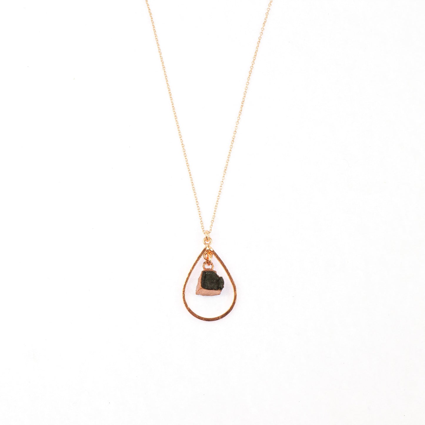 Black Tourmaline Drop Necklace