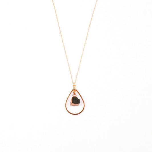 Black Tourmaline Drop Necklace