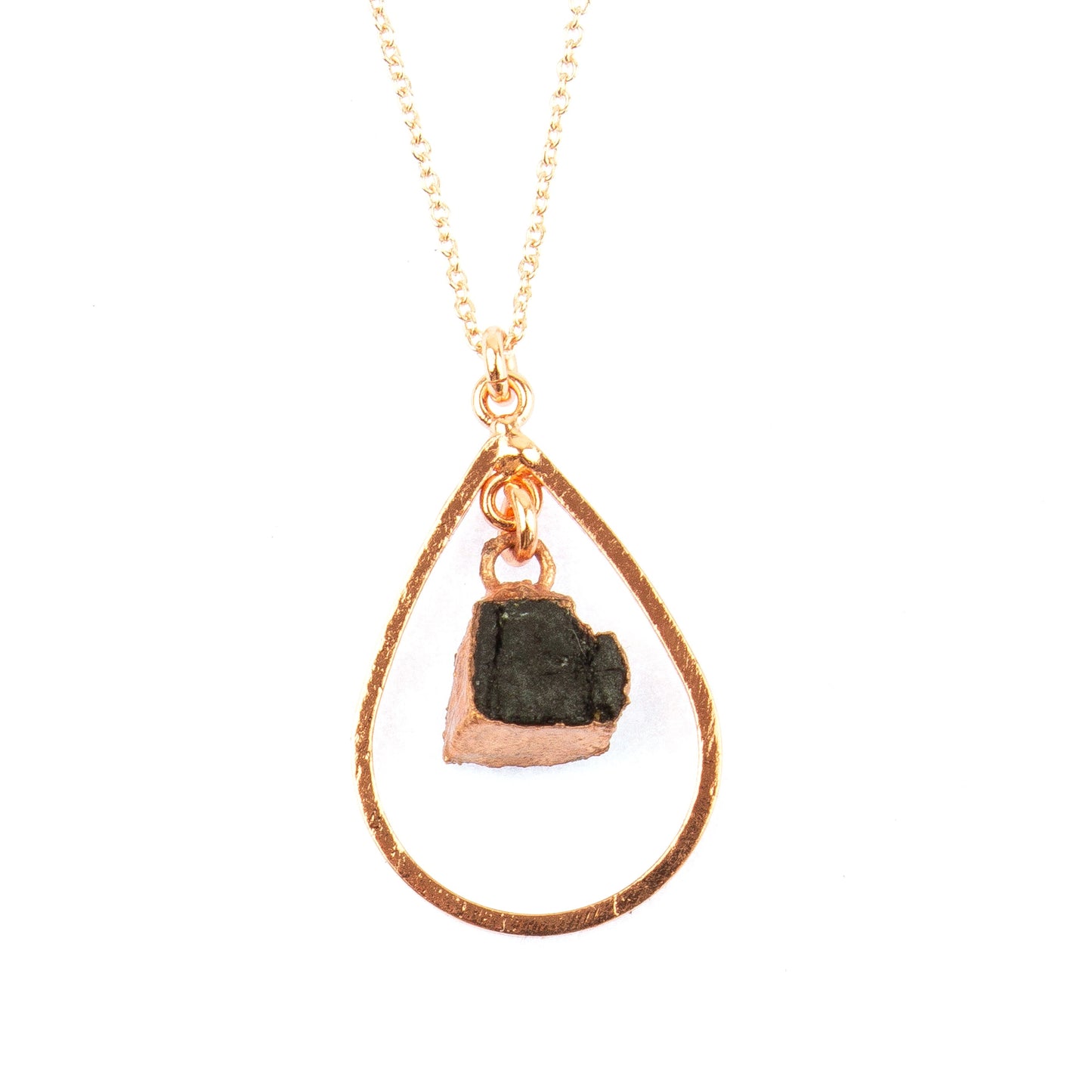 Black Tourmaline Drop Necklace