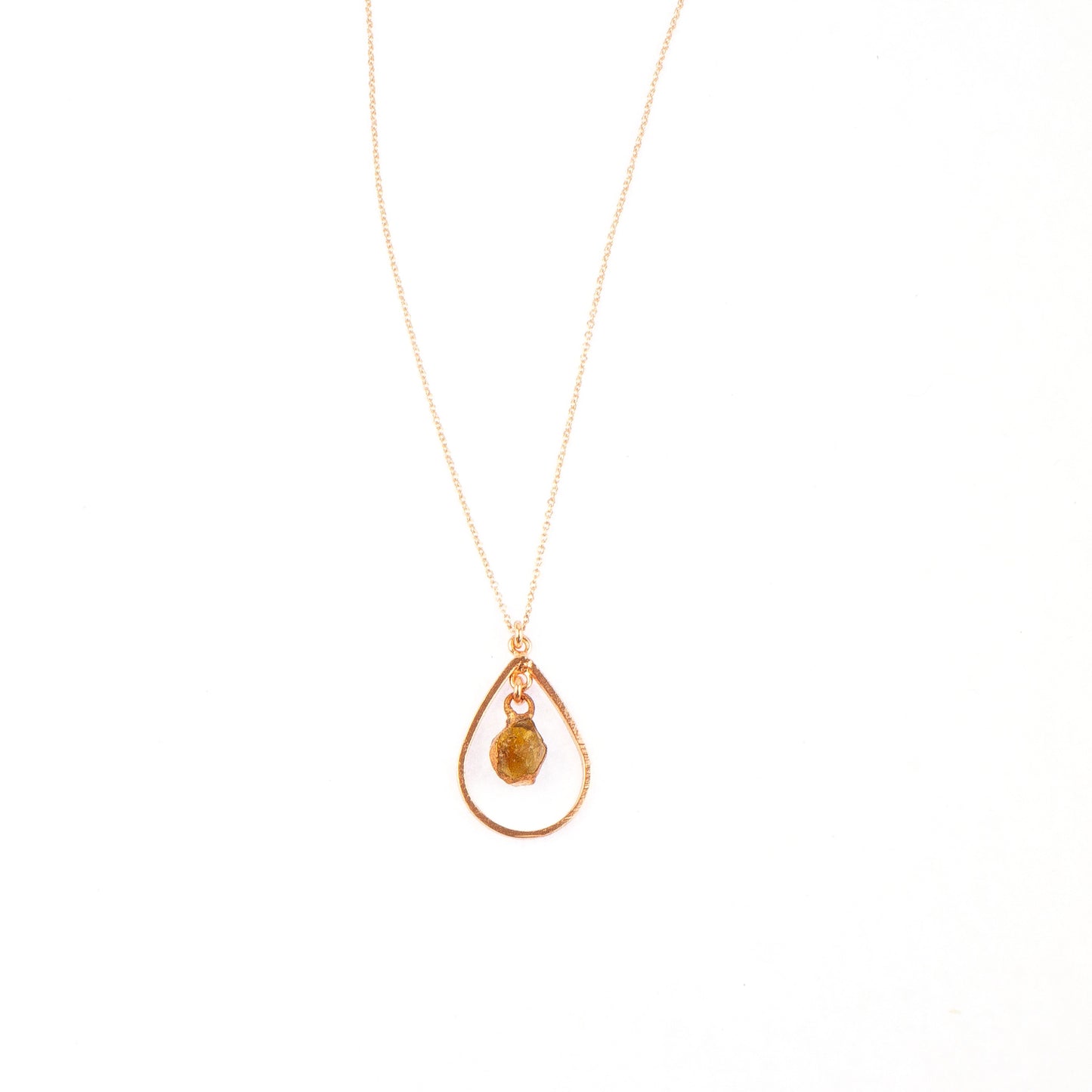 Citrine Drop Necklace