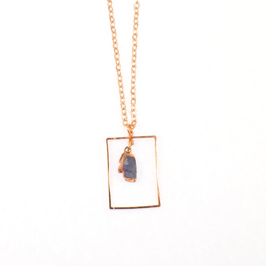 Tanzanite Rectangle Necklace