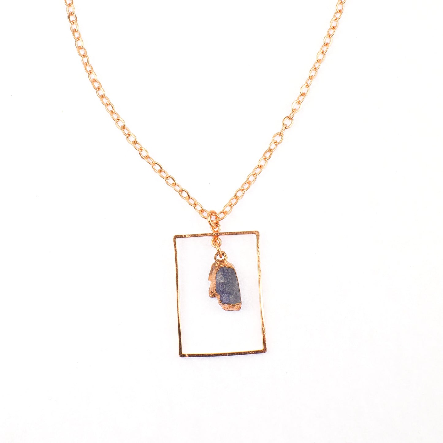 Tanzanite Rectangle Necklace