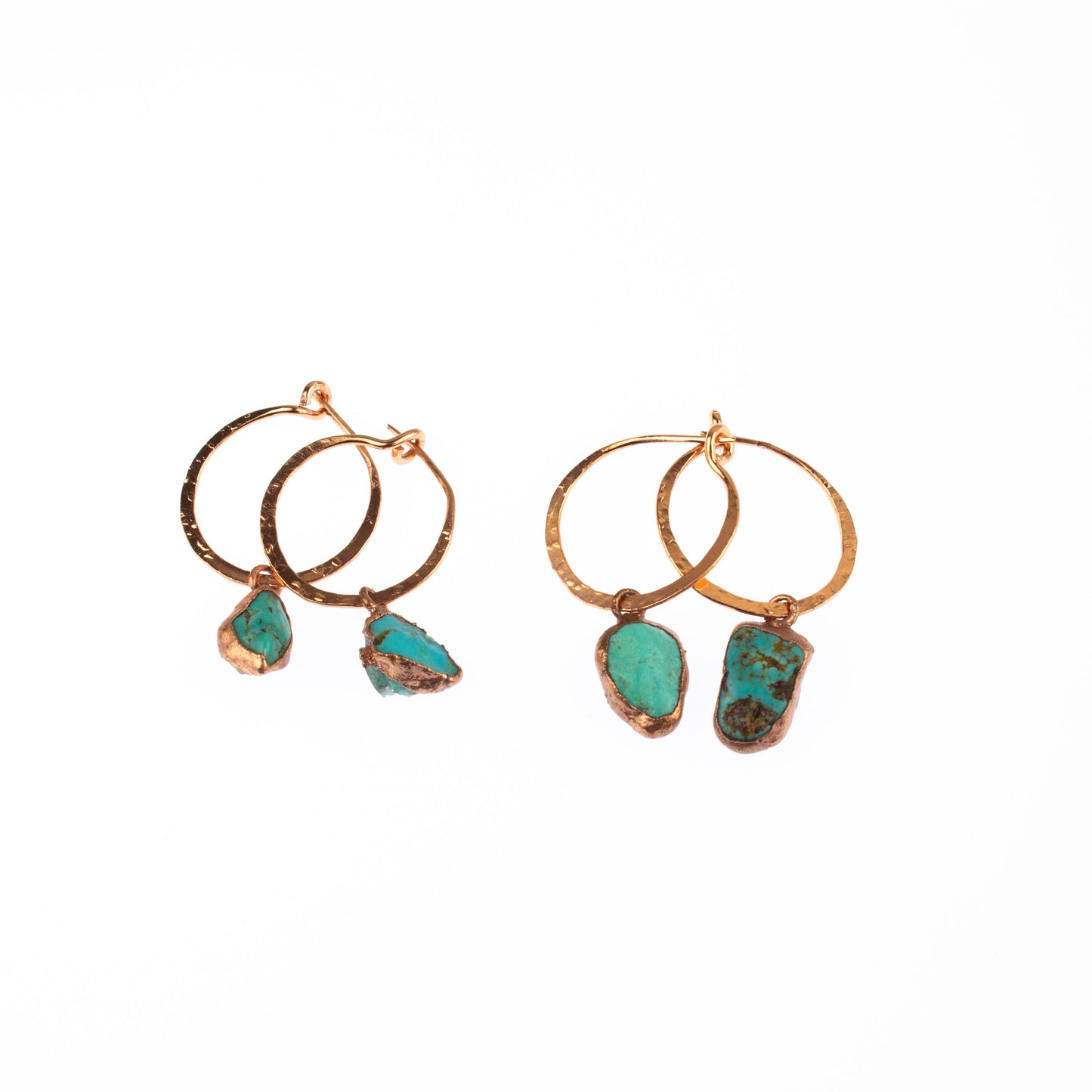 Small Turquoise Hoops