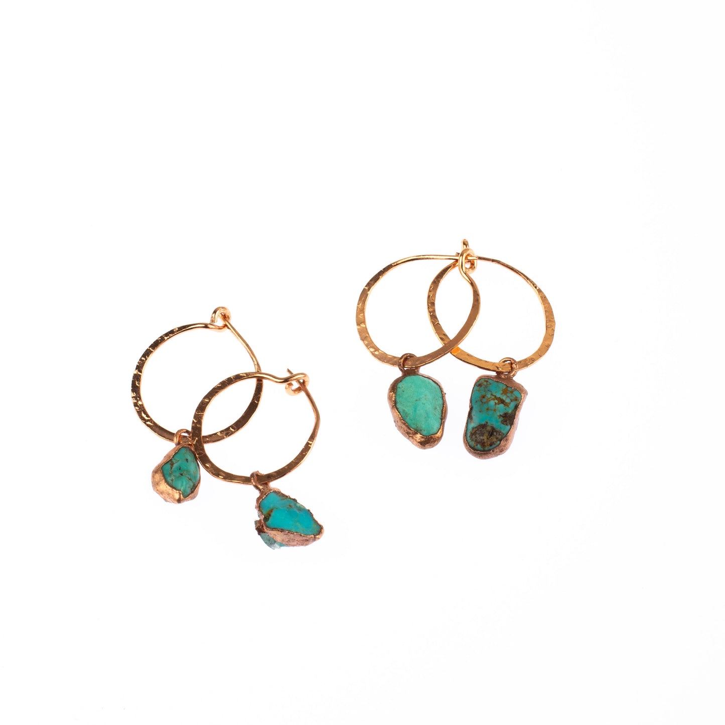 Small Turquoise Hoops