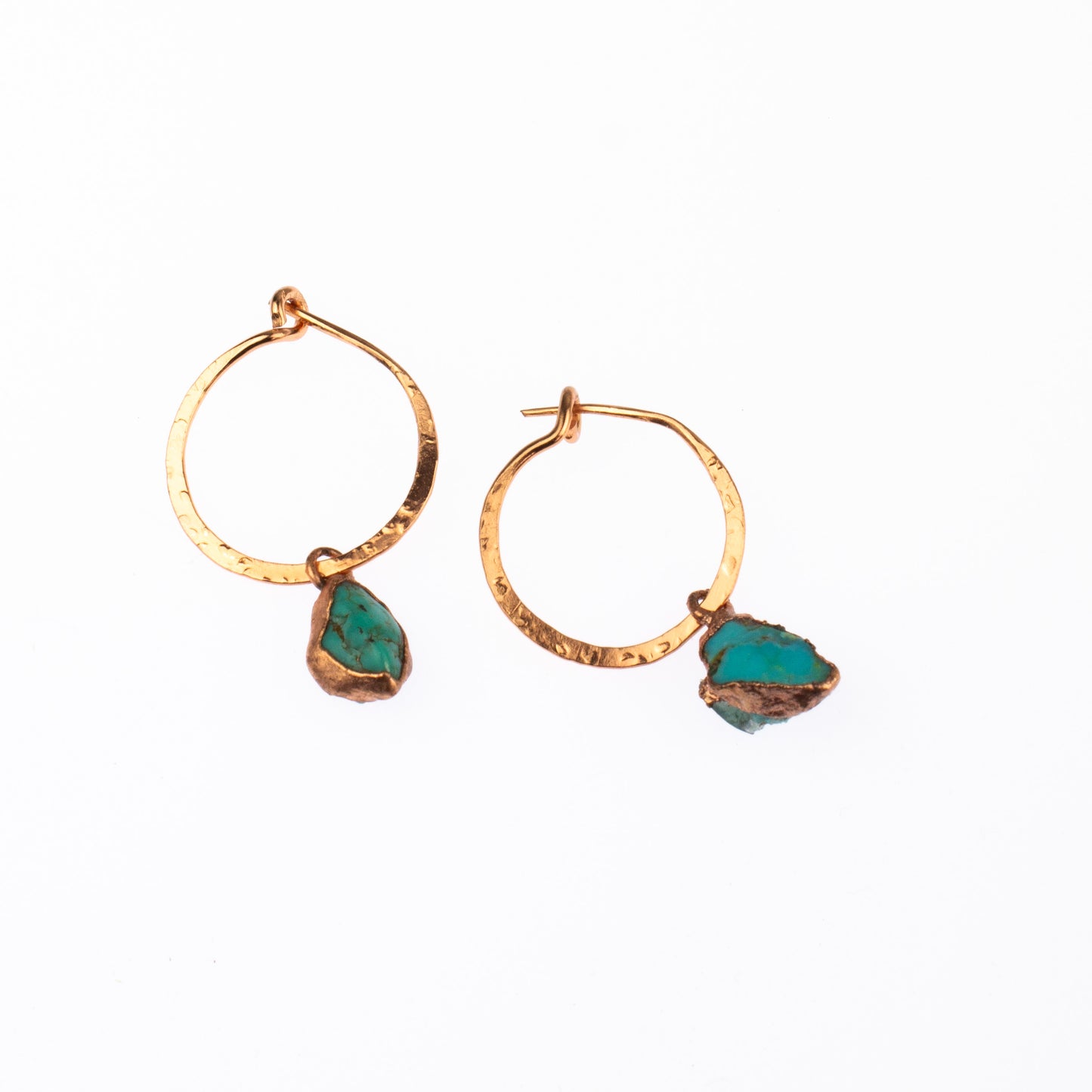 Small Turquoise Hoops