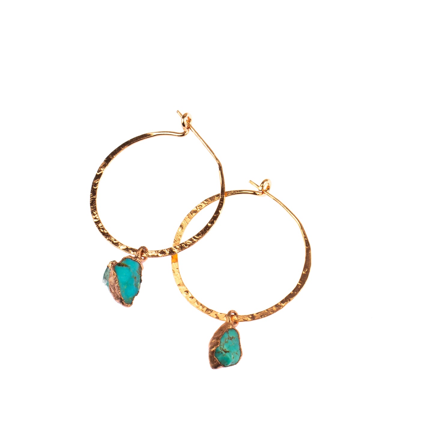 Large Turquoise Hoops