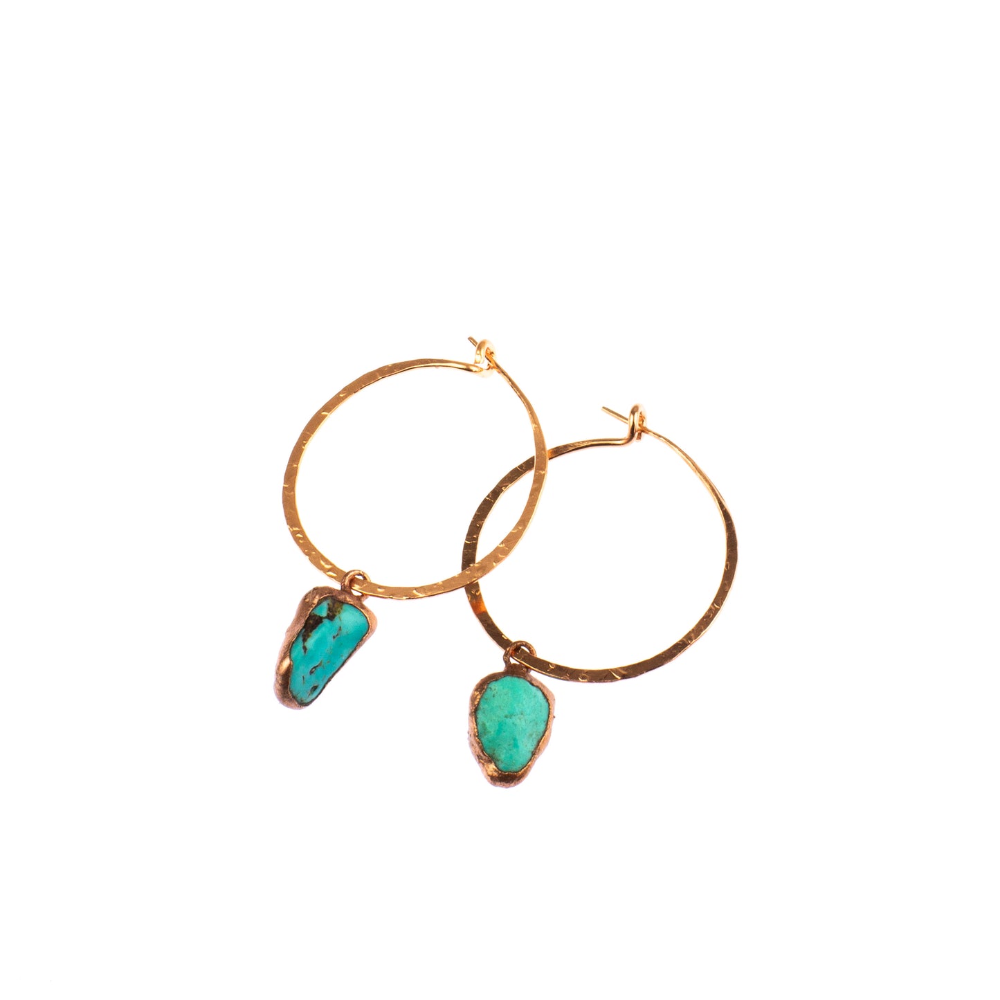 Large Turquoise Hoops