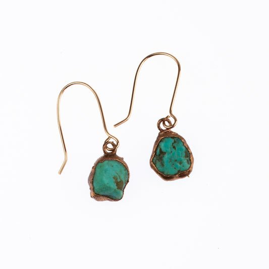 Large Turquoise Short Dangly Earrings